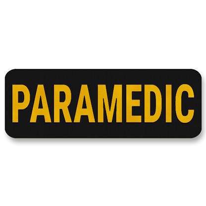 PARAMEDIC Vest Placard 8.5"x3" – Leatherette Morale Patch