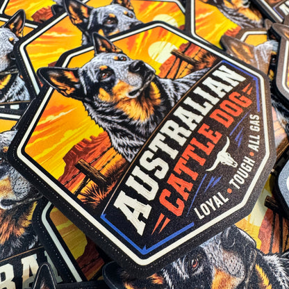 PREORDER - Australian Cattle Dog Loyal Tough All Gas – Leatherette Morale Patch