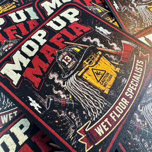 PREORDER - Mop Up Mafia Wet Floor Specialists – Leatherette Morale Patch