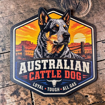 PREORDER - Australian Cattle Dog Loyal Tough All Gas – Leatherette Morale Patch