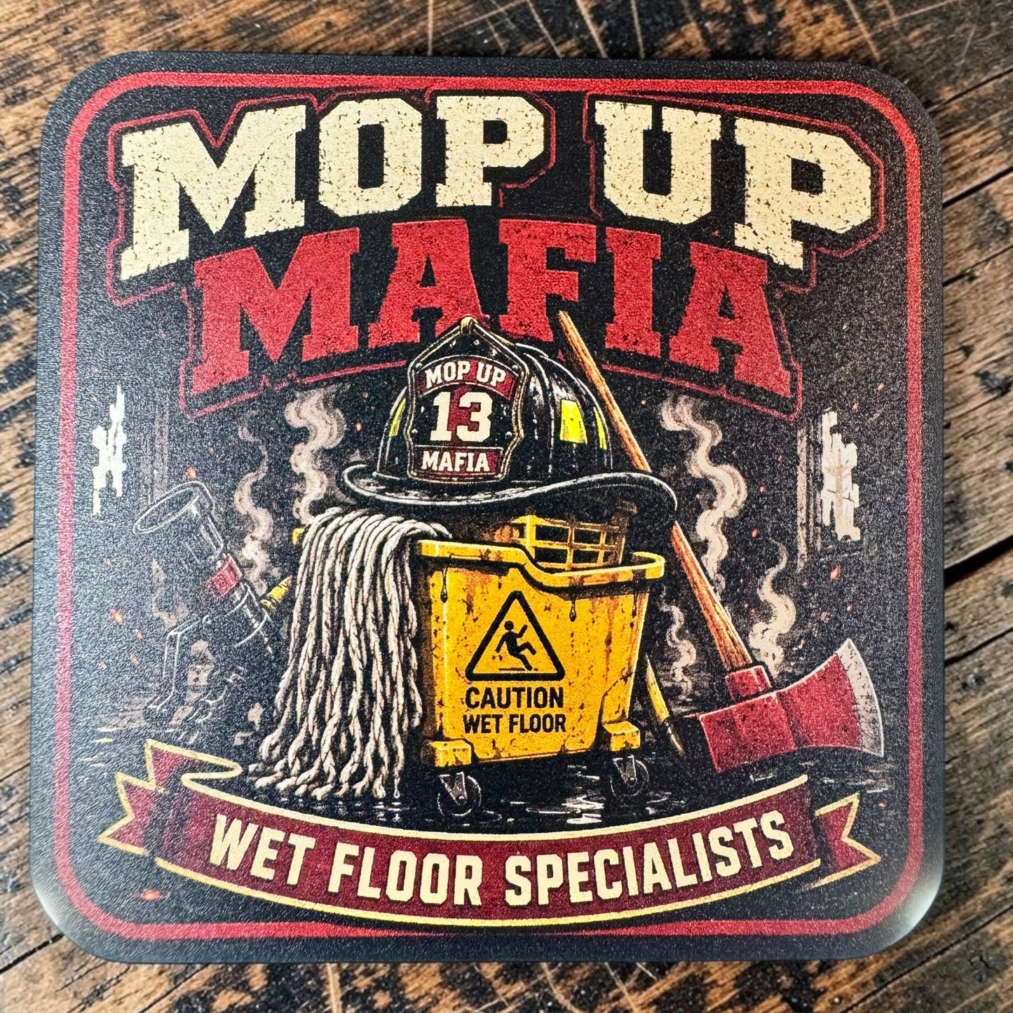 PREORDER - Mop Up Mafia Wet Floor Specialists – Leatherette Morale Patch
