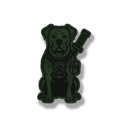 Tactical Pit Bull Dog Natural Ears – Leatherette Morale Patch