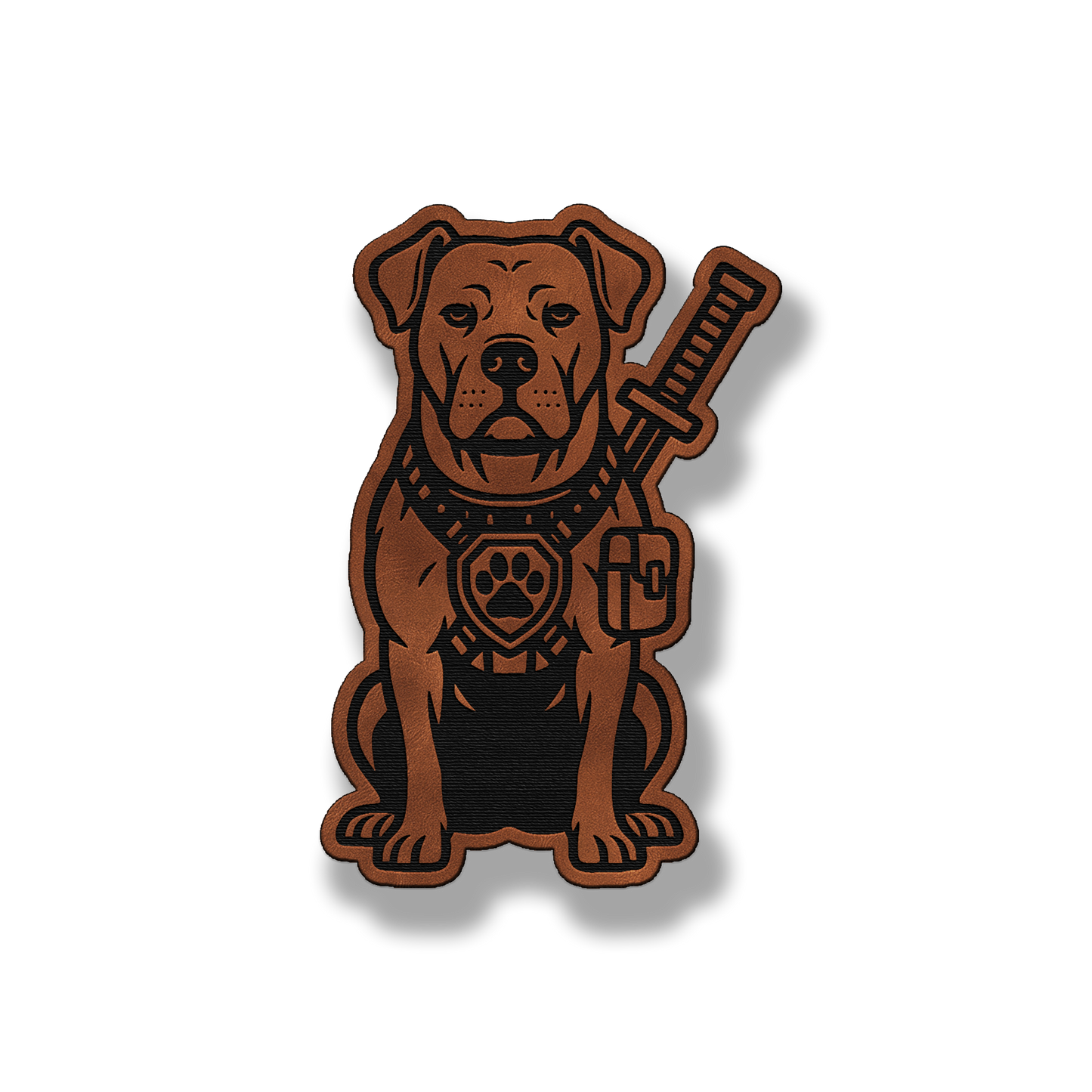 Tactical Pit Bull Dog Natural Ears – Leatherette Morale Patch