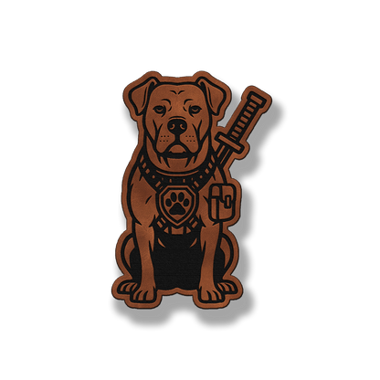 Tactical Pit Bull Dog Natural Ears – Leatherette Morale Patch