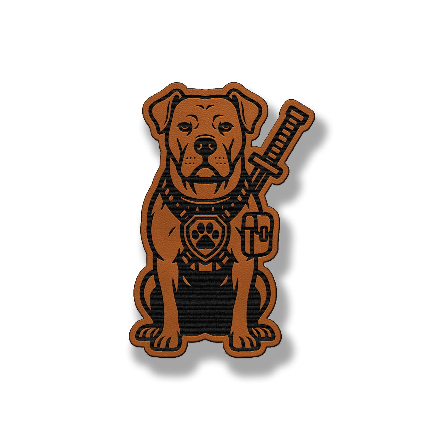 Tactical Pit Bull Dog Natural Ears – Leatherette Morale Patch