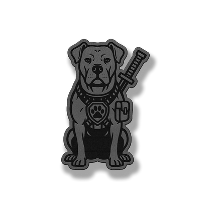 Tactical Pit Bull Dog Natural Ears – Leatherette Morale Patch