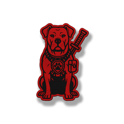 Tactical Pit Bull Dog Natural Ears – Leatherette Morale Patch