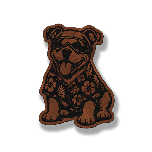 Beach Pitbull Dog Patch – Leatherette Morale Patch