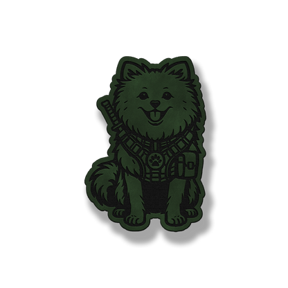 Tactical Pomeranian Dog – Leatherette Morale Patch
