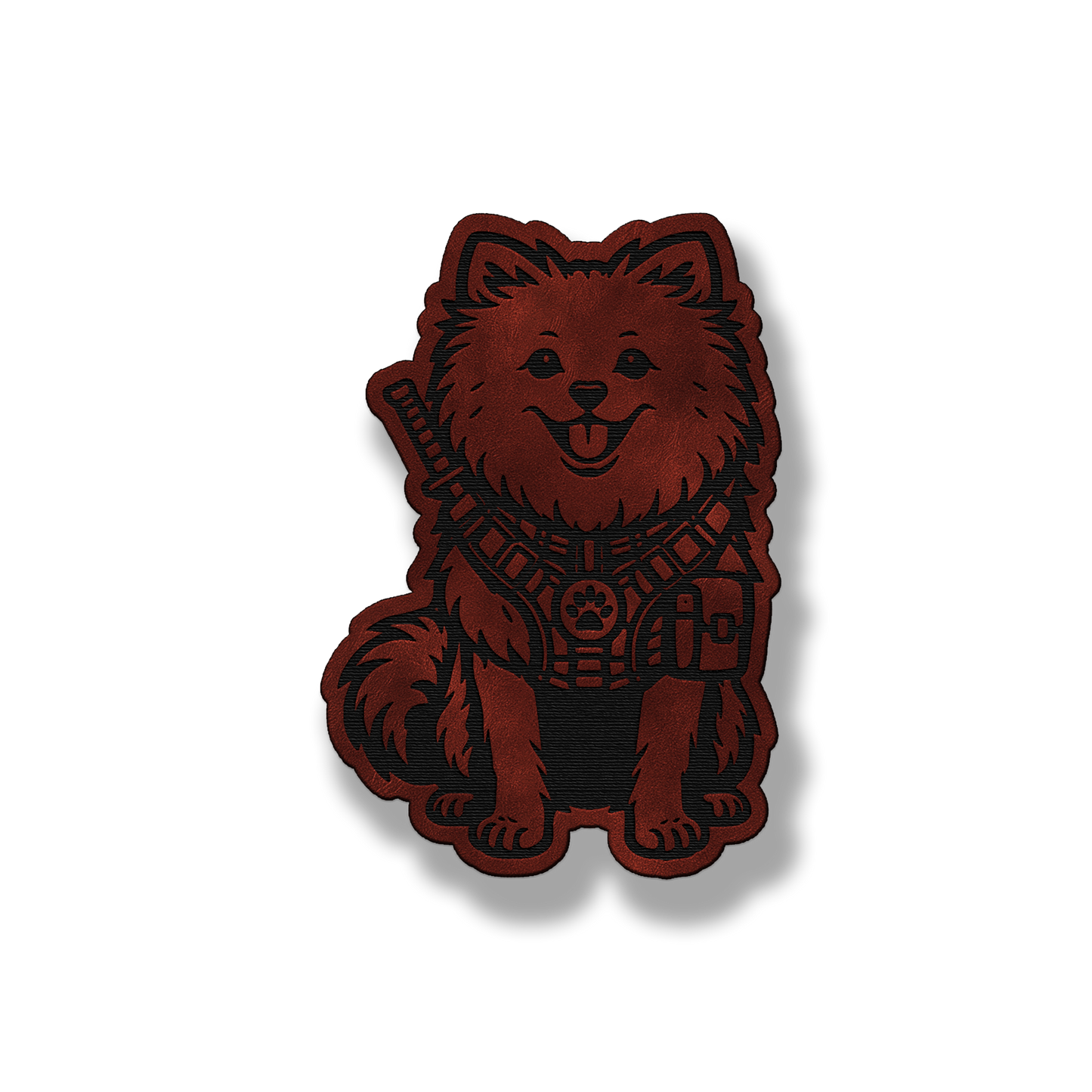 Tactical Pomeranian Dog – Leatherette Morale Patch