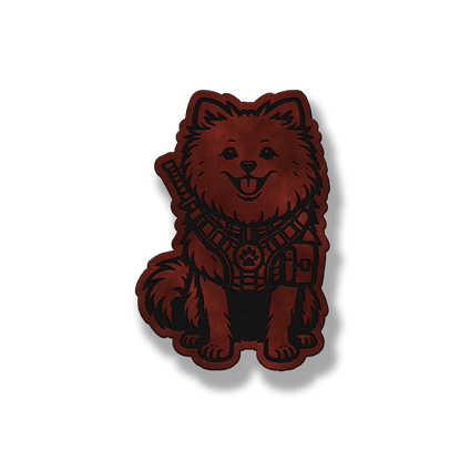 Tactical Pomeranian Dog – Leatherette Morale Patch