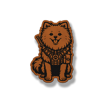 Tactical Pomeranian Dog – Leatherette Morale Patch