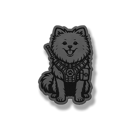 Tactical Pomeranian Dog – Leatherette Morale Patch