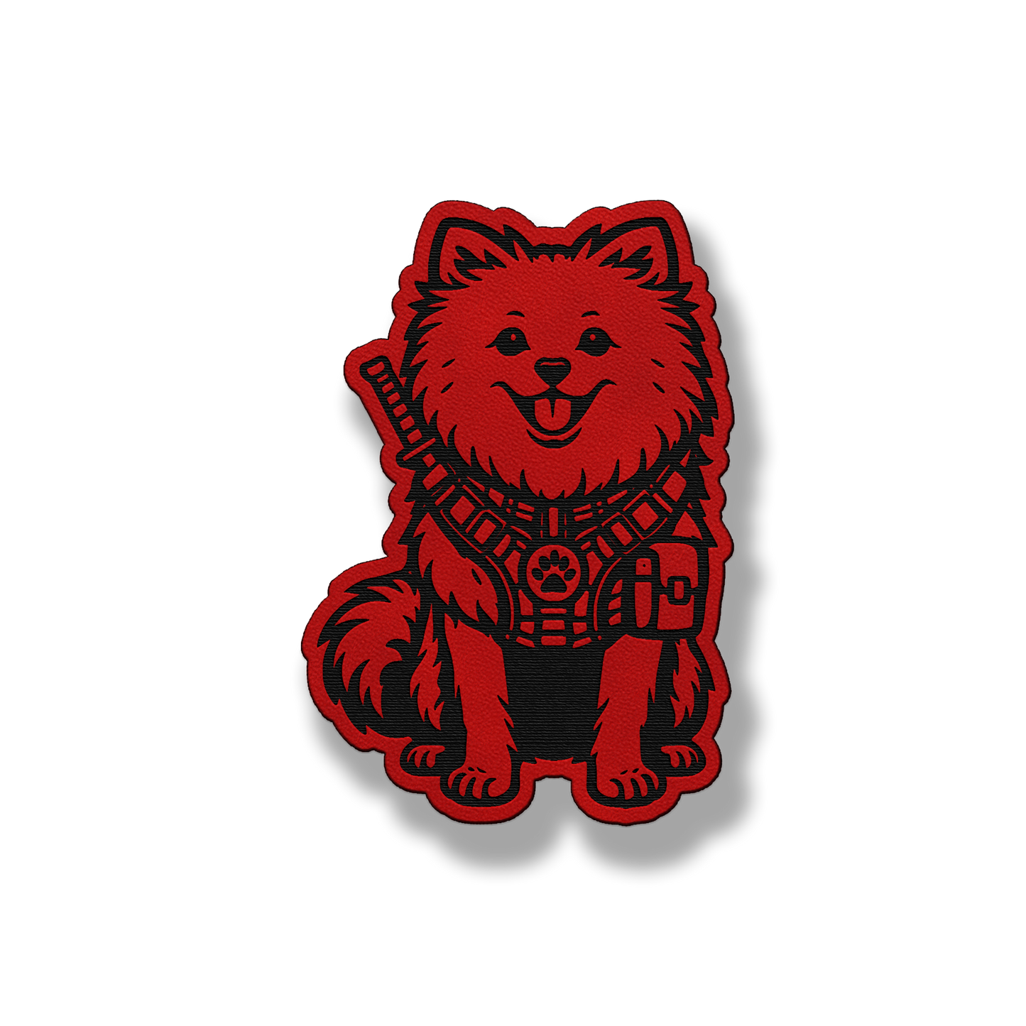 Tactical Pomeranian Dog – Leatherette Morale Patch