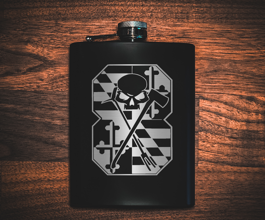 Rising Sun Fire Department 8oz Stainless Steel Flask