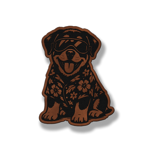 Beach Rottweiler Dog Patch – Leatherette Morale Patch