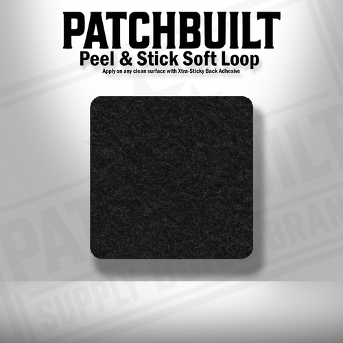 Peel & Stick Soft Loop Square Cutouts – Velcro® Hook-Compatible Backing