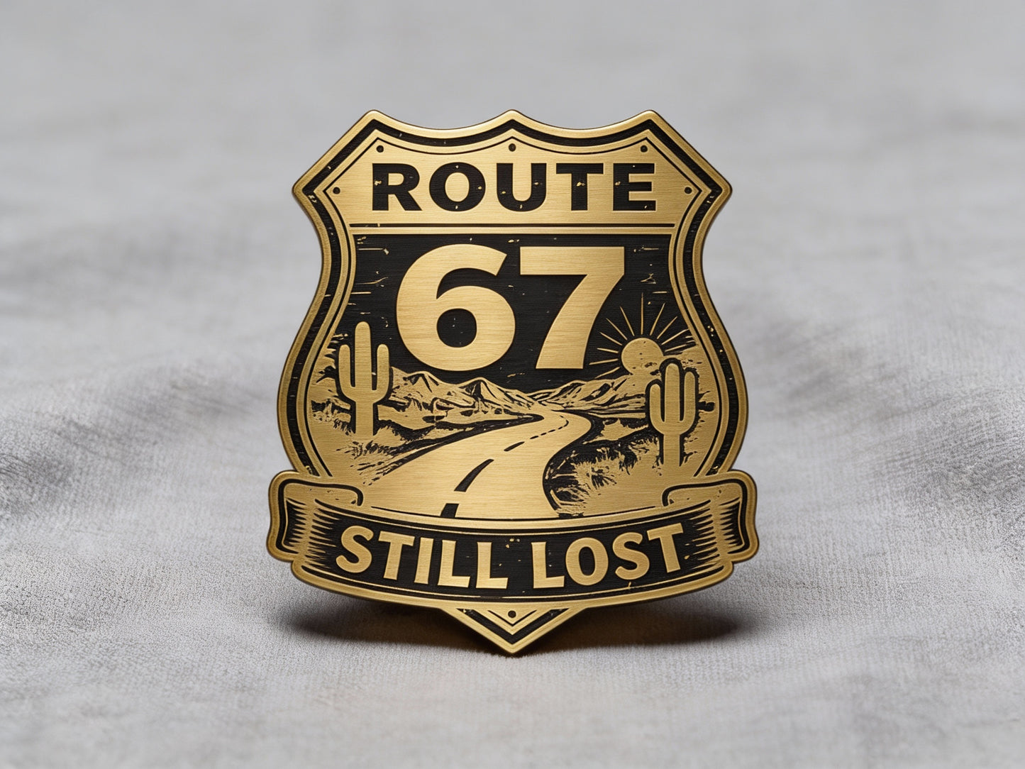 Route 67 “Still Lost” Patch – Brushed Stainless Lifetime Morale Patch