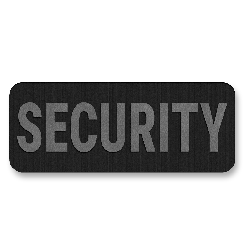 SECURITY Vest Placard 8.5"x3" – Leatherette Morale Patch