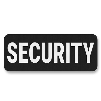 SECURITY Vest Placard 8.5"x3" – Leatherette Morale Patch
