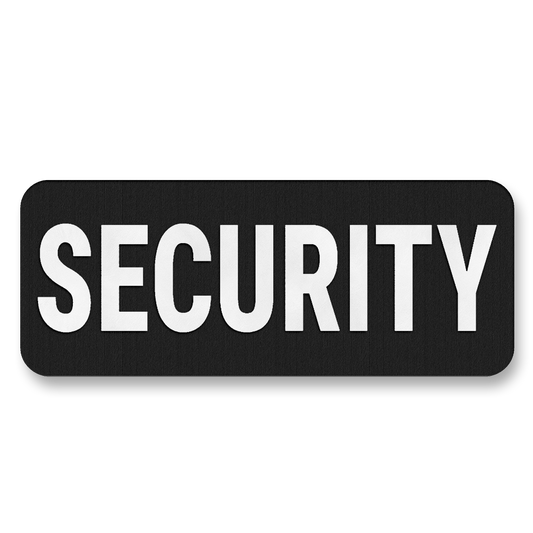 SECURITY Vest Placard 5"x2" – Leatherette Morale Patch