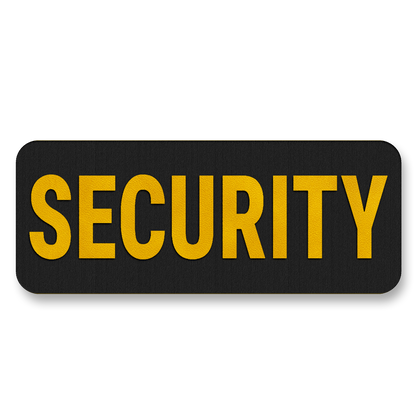 SECURITY Vest Placard 8.5"x3" – Leatherette Morale Patch