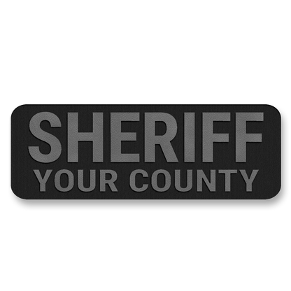 Custom County SHERIFF Vest Placard 5"x2" – Leatherette Morale Patch