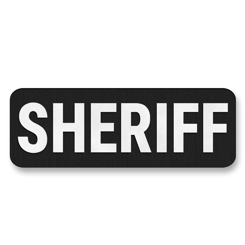 SHERIFF Vest Placard 5"x2" – Leatherette Morale Patch