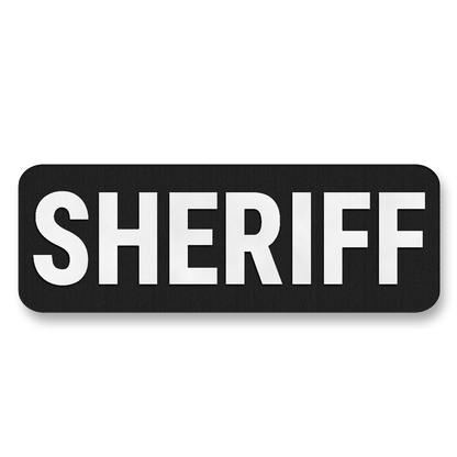 SHERIFF Vest Placard 5"x2" – Leatherette Morale Patch