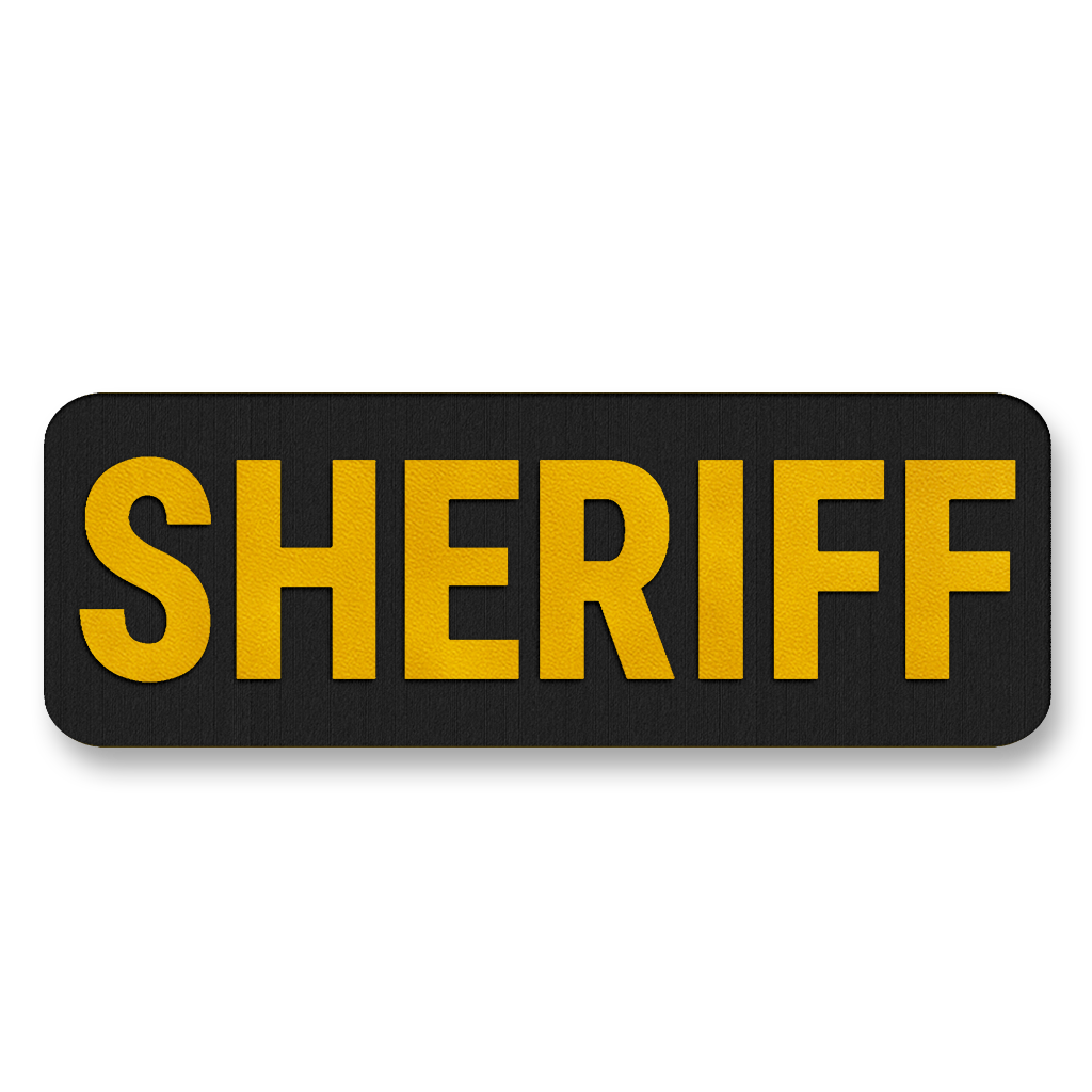 SHERIFF Vest Placard 5"x2" – Leatherette Morale Patch