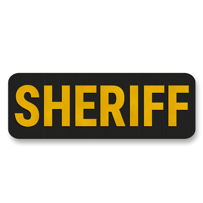 SHERIFF Vest Placard 5"x2" – Leatherette Morale Patch
