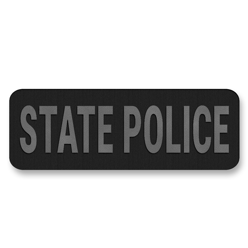 STATE POLICE Vest Placard 5"x2" – Leatherette Morale Patch