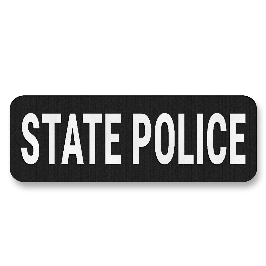STATE POLICE Vest Placard 5"x2" – Leatherette Morale Patch