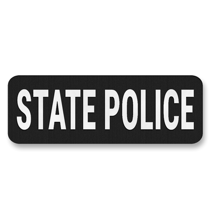 STATE POLICE Vest Placard 5"x2" – Leatherette Morale Patch