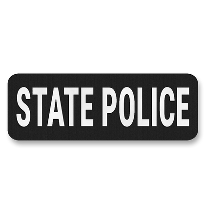 STATE POLICE Vest Placard 5"x2" – Leatherette Morale Patch