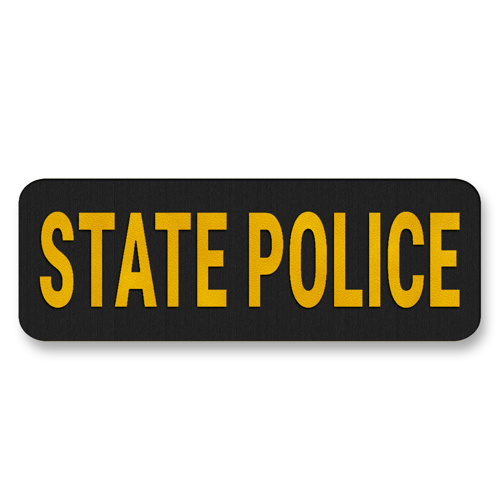 STATE POLICE Vest Placard 5"x2" – Leatherette Morale Patch