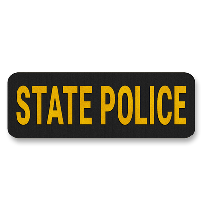STATE POLICE Vest Placard 5"x2" – Leatherette Morale Patch