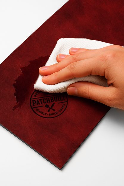 5-Pack Saddle Red Leatherette Sheets – Premier Series (12"x24") – Heat-Activated Adhesive