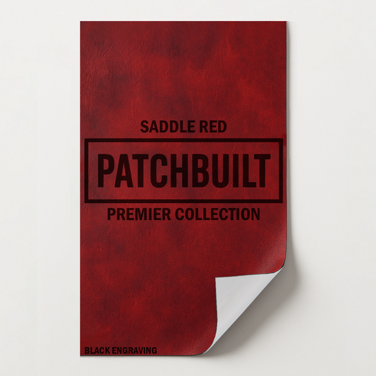 5-Pack Saddle Red Leatherette Sheets – Premier Series (12"x24") – Heat-Activated Adhesive