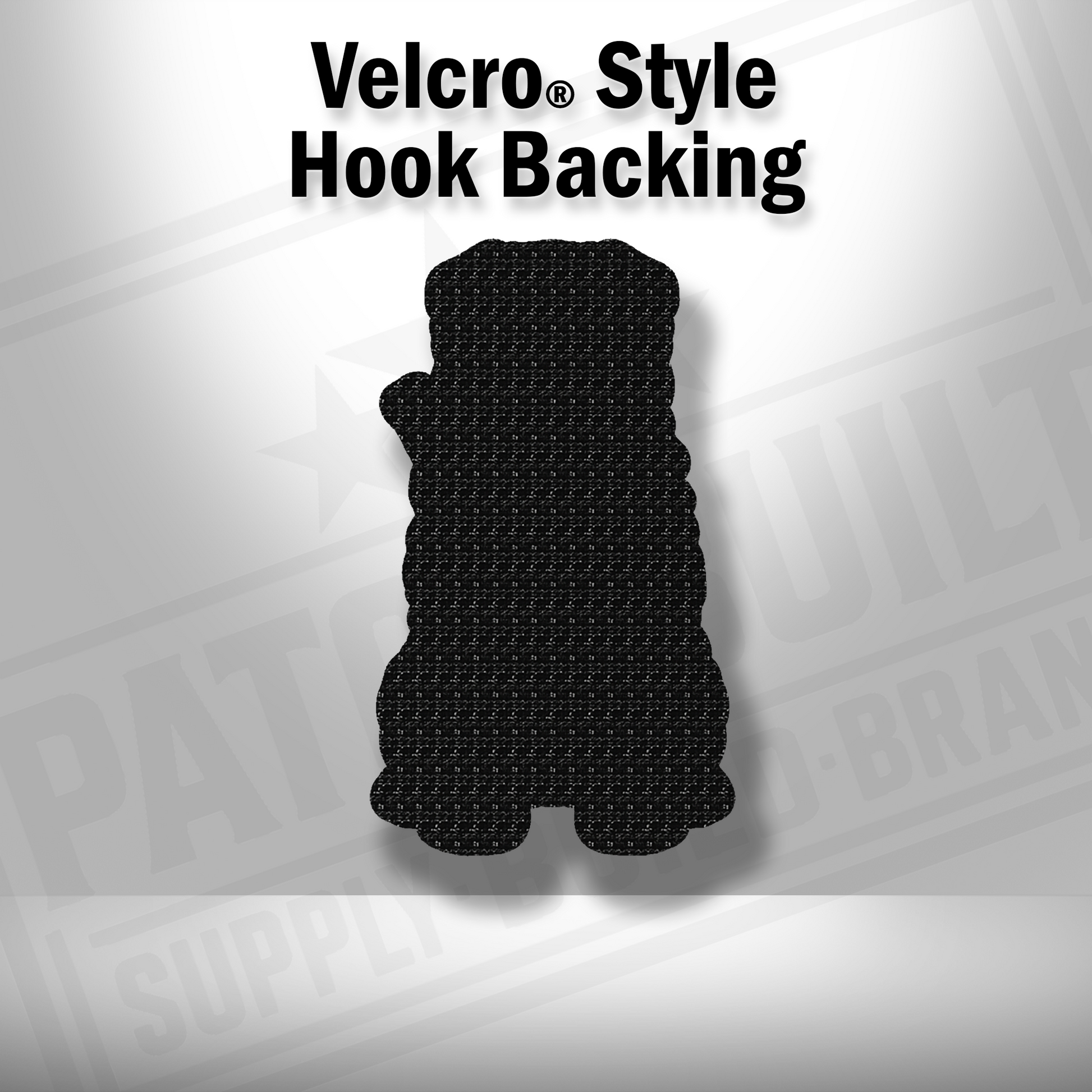 Hook backing shown on Tactical Shar Pei leatherette patch