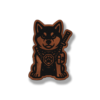 Tactical Shiba Inu Dog Patch – Leatherette Morale Patch
