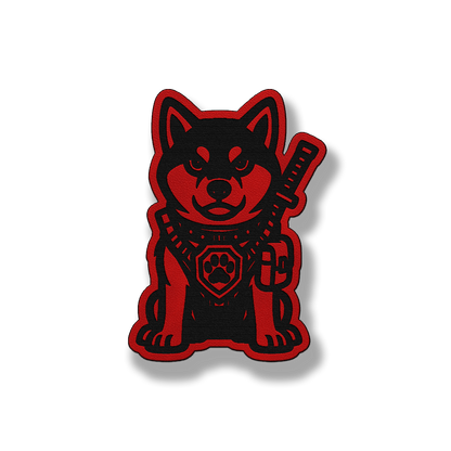 Tactical Shiba Inu Dog Patch – Leatherette Morale Patch
