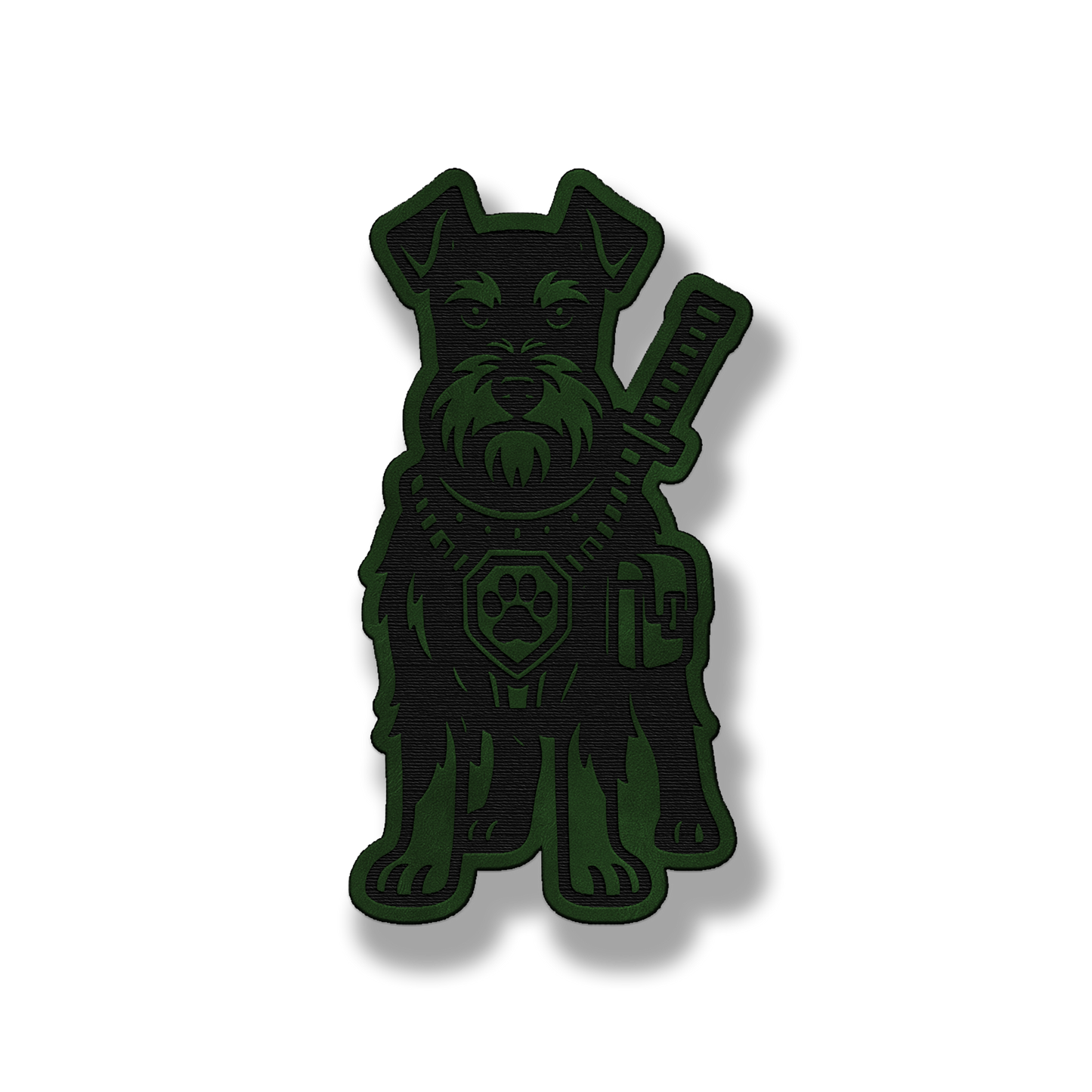 Tactical Schnauzer Patch – Leatherette Morale Patch