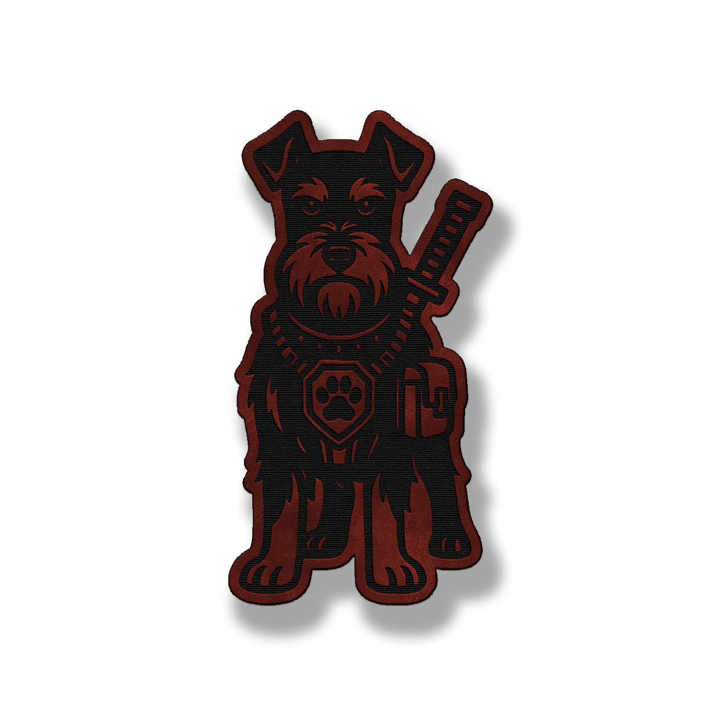 Tactical Schnauzer Patch – Leatherette Morale Patch