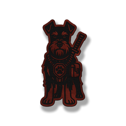 Tactical Schnauzer Patch – Leatherette Morale Patch
