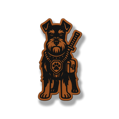 Tactical Schnauzer Patch – Leatherette Morale Patch