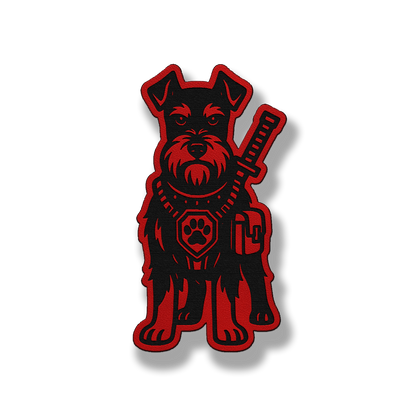 Tactical Schnauzer Patch – Leatherette Morale Patch