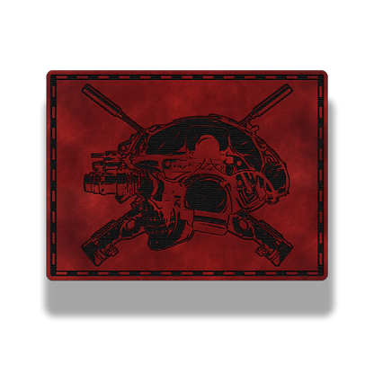 Tactical Skull Helmet w/ Rifles – Leatherette Patch
