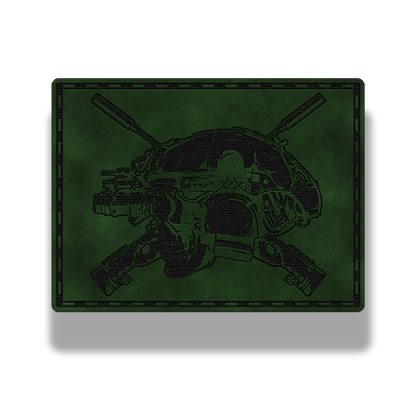 Tactical Skull Helmet w/ Rifles – Leatherette Patch