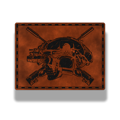 Tactical Skull Helmet w/ Rifles – Leatherette Patch